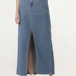 Kraus Jeans Women High Rise Straight Maxi Skirt-picture-28