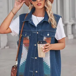 StyleCast Women Lightweight Longline Denim Jacket image 5
