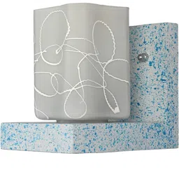 1ST TIME White & White Textured Wood Contemporary Square Shaped Wall Lamp-picture-42