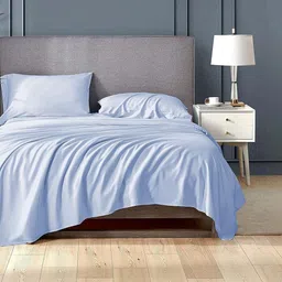 THEGASBH Blue 144 TC King Bedsheet with 2 Pillow Covers-picture-14