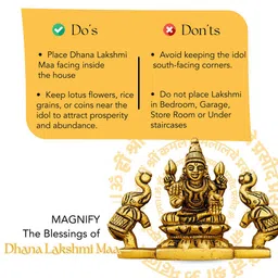 Ekhasa Gold-Toned Gajlakshmi Elephant Religious Idol Showpiece image 2