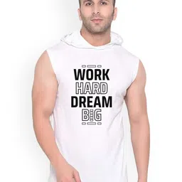 Fashnobic Men Work Hard Printed Hooded-Neck Gym Vests-image-32