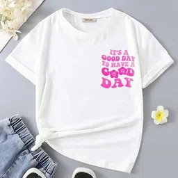 INCLUD Girls Printed Regular Fit Cotton T-shirt-image-13