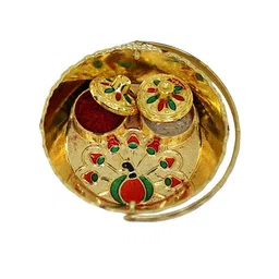 Anouk Rudraksha Rakhi Greeting Card & Thali image 2