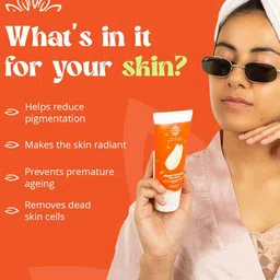 Fumiko Vitamin C Exfoliating Face Scrub With Papaya Extracts & Shea Butter-100ml image 4