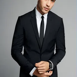 SHIVSHAKTI Notched Lapel Single Breasted Cotton Blazer-image-86