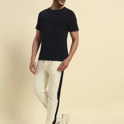 Cantabil Men Typography Printed Mid-Rise Regular Fit Trousers image 4