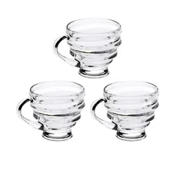 Somil Clear Glass Coffee & Tea Cup / Mug (150 Ml), Enjoy Your Drink in Style, 8.5 X 11 X 8 Cm, Pack of 8 image 3