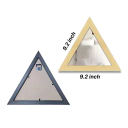 Art Street 6Pcs Brown & Cream-Colored Triangle Shape Wooden Wall Mirrors image 3