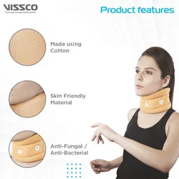 vissco Cervical Collar without Chin Support,Provides Support to Neck & Relieves Pain Neck Support image 2
