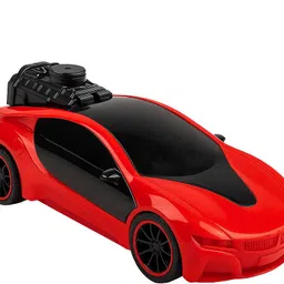 apexiocollection Smoke & Light Remote Control RC Car with LED Lights, USB Charging Cable (Red)” image 2