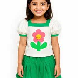 POP STREET KIDS Girls Printed Top with Skirt-picture-43