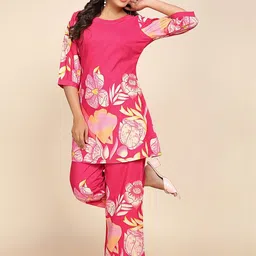 Maheshwar Printed Shirt Collar Tunic & Palazzos Co-Ords image 2