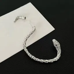 FIMBUL Silver Plated Snake Shaped Ear Cuff Earrings-picture-40