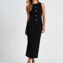 QUIZ Round Neck Bodycon Midi Dress-picture-23