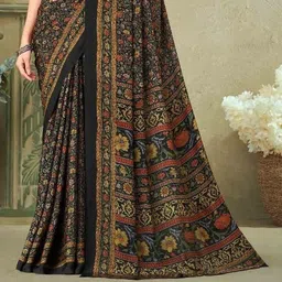 Reboot Fashions Ethnic Motifs Pure Crepe Saree image 2