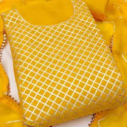 Maroosh Geometric Gotta Patti Chanderi Cotton Unstitched Dress Material-picture-53