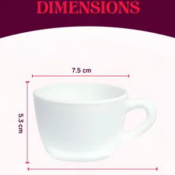 Larah by BOROSIL Shadow White & Black 6 Pieces Geometric Printed Matte Cups 140ml image 2