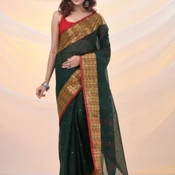Arhi Woven Design Zari Pure Cotton Taant Saree-picture-31