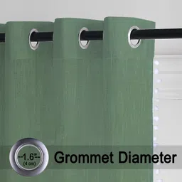 homemonde 243 cm (8 ft) Shower Cotton Transparent Curtain Single Curtain image 2