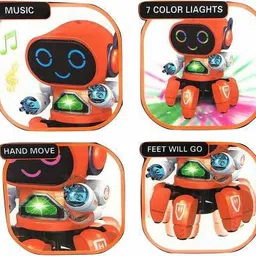 toyvala Bot Robot Octopus Style, Colorful Lights, Music & All Direction Movement Toy166 image 1