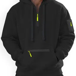 StyleCast x Revolte Men Solid Hooded Long Sleeves Pullover Sweatshirt image 3