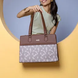 ZOUK Geometric Printed Structured Shoulder Bag-picture-31