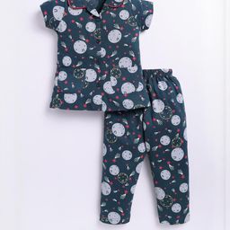 GEMINI Girls Cotton Printed Half Sleeve Night Suit Set-picture-33