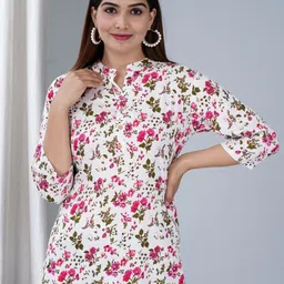 TANISHA Floral Print Mandarin Collar Top-picture-25