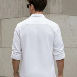 VEYTRO Textured Spread Collar Jacquard Fabric Casual Shirt image 4