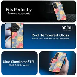 QRIOH Floral Canvas Printed OnePlus 11 5G Silicone Back Case image 2