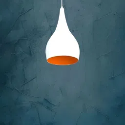GAUVIK White Aluminium Ceiling Lamp image 2