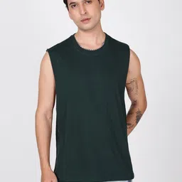 Bene Kleed Round Neck Sleeveless Relaxed Fit Cotton T-shirt-image-61