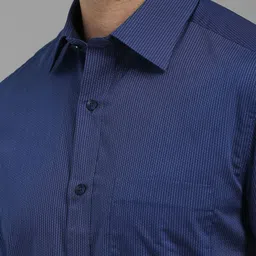 Louis Philippe Men Grid Printed Tattersall Checks Cotton Formal Shirt image 3