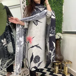 THE52 Women Printed Regular Kurta with Trousers & With Dupatta-picture-38