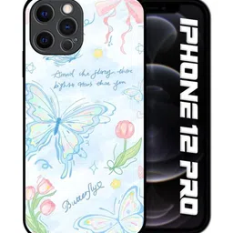 QRIOH Floral Printed iPhone 12 Pro Back Case Mobile Accessories image 3