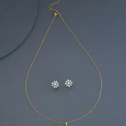 Kushal's Fashion Jewellery Gold-Plated Cubic Zirconia-Studded Jewellery Set-image-25
