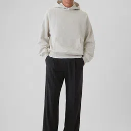 GAP Men Solid Mid-Rise Relaxed Fit Pleated Trousers image 3