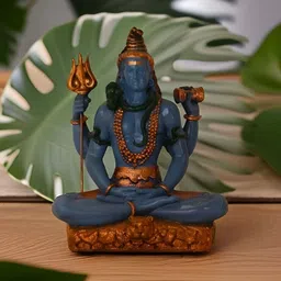 MISS PEACH Gold Toned & Blue Religious Idol Showpiece-picture-11