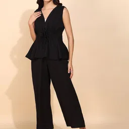 DressBerry V-Neck Top & Trousers Co-OrdsSet-image-64