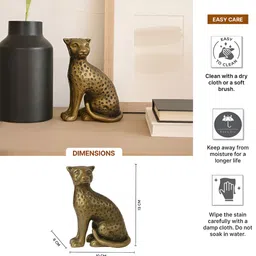 HABERE INDIA Gold-Toned Birds And Animals Figurine Showpiece image 4