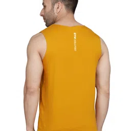 SLOWLORIS Men Pack of 2 Printed Sleeveless Bio-Washed Cotton Innerwear Gym Vests image 2