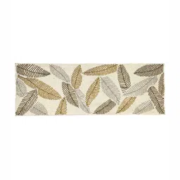 YWULY White & Grey Beads Embroidered Table Runner image 4