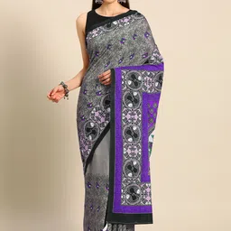 BUTA BUTI Floral Printed Pure Cotton Saree-picture-42