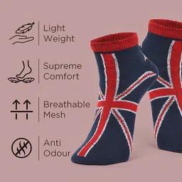 MJE Men Pack Of 5 Patterned Ankle Length Socks image 2