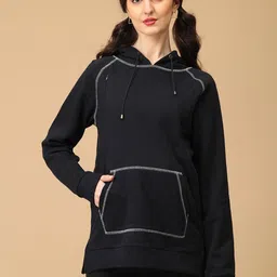 The Mom Store Women Hooded Pullover Cotton Sweatshirt-picture-13