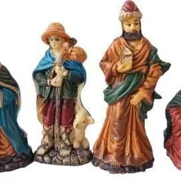 partyflex Christmas Nativity Figurine Set with Detailed Characters Collection Assembled 12 cm Pack of 9 image 2