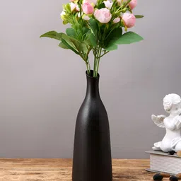 TAYHAA Black Midnight Elegance Matte Ceramic Flower Vase-picture-30
