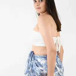 Blissence Women Tropical Printed Long Sarong Cover-up image 5