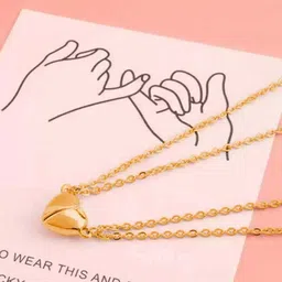 Utkarsh Gold-Plated Heart Shaped Pendants with Chains image 4